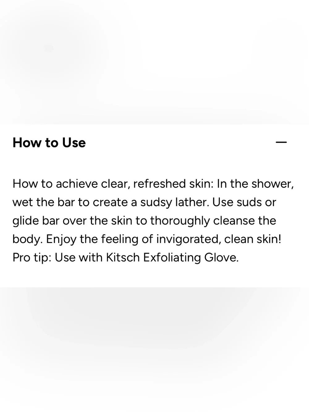 Kitsch charcoal solid body wash bar